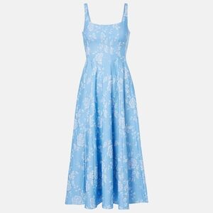 Staud - floral blue and white dress